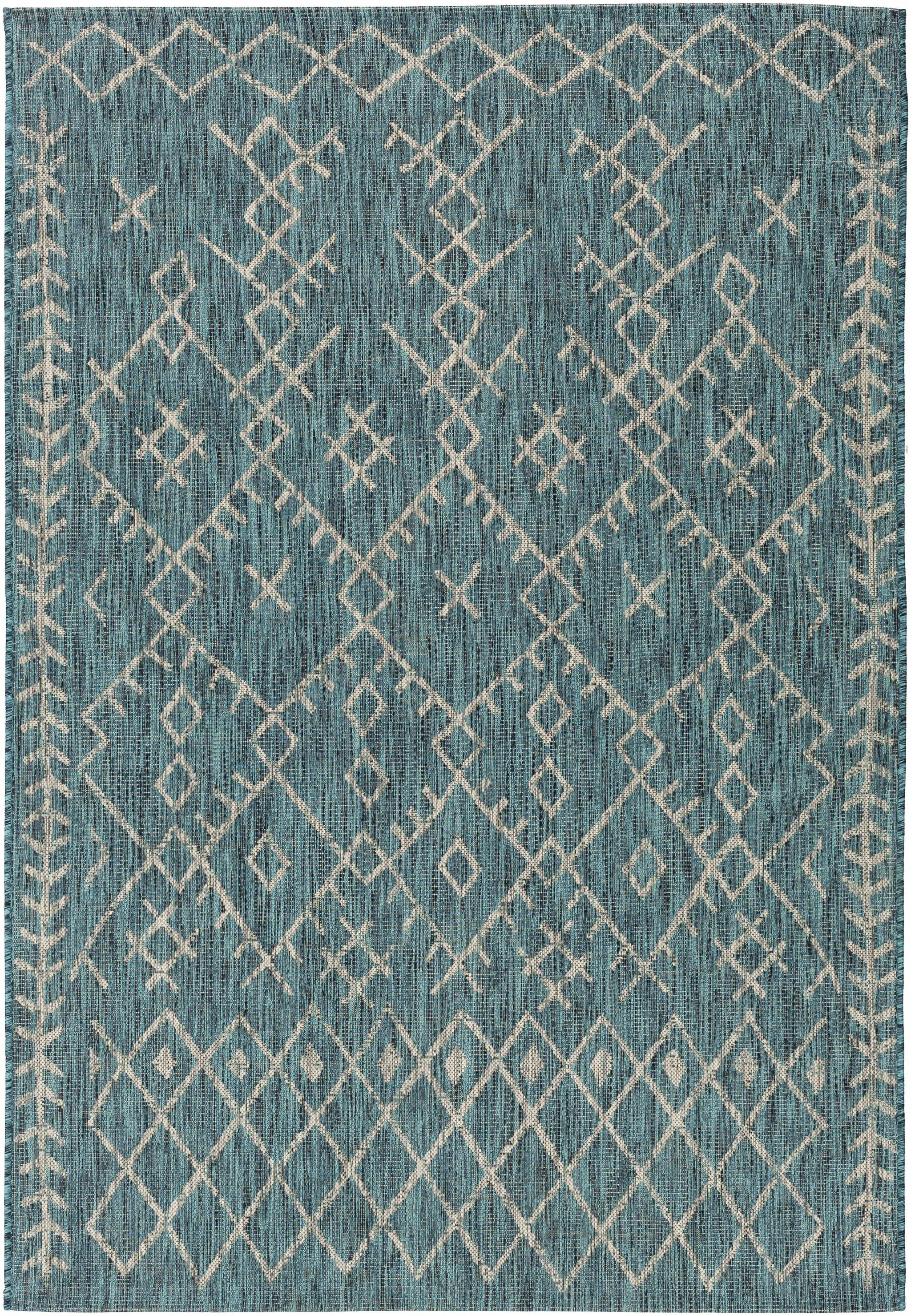 Maunawili Aqua Nordic Outdoor Rug by Boutique Rugs