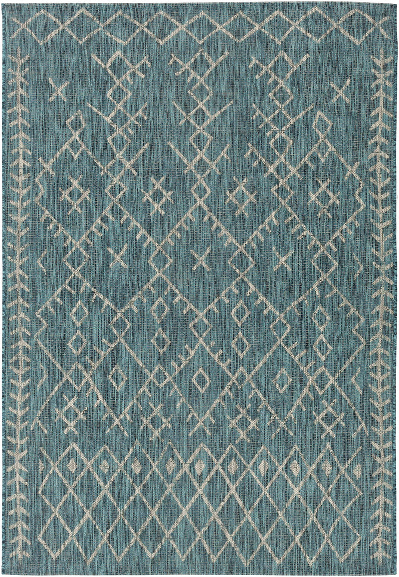 Maunawili Aqua Nordic Outdoor Rug by Boutique Rugs