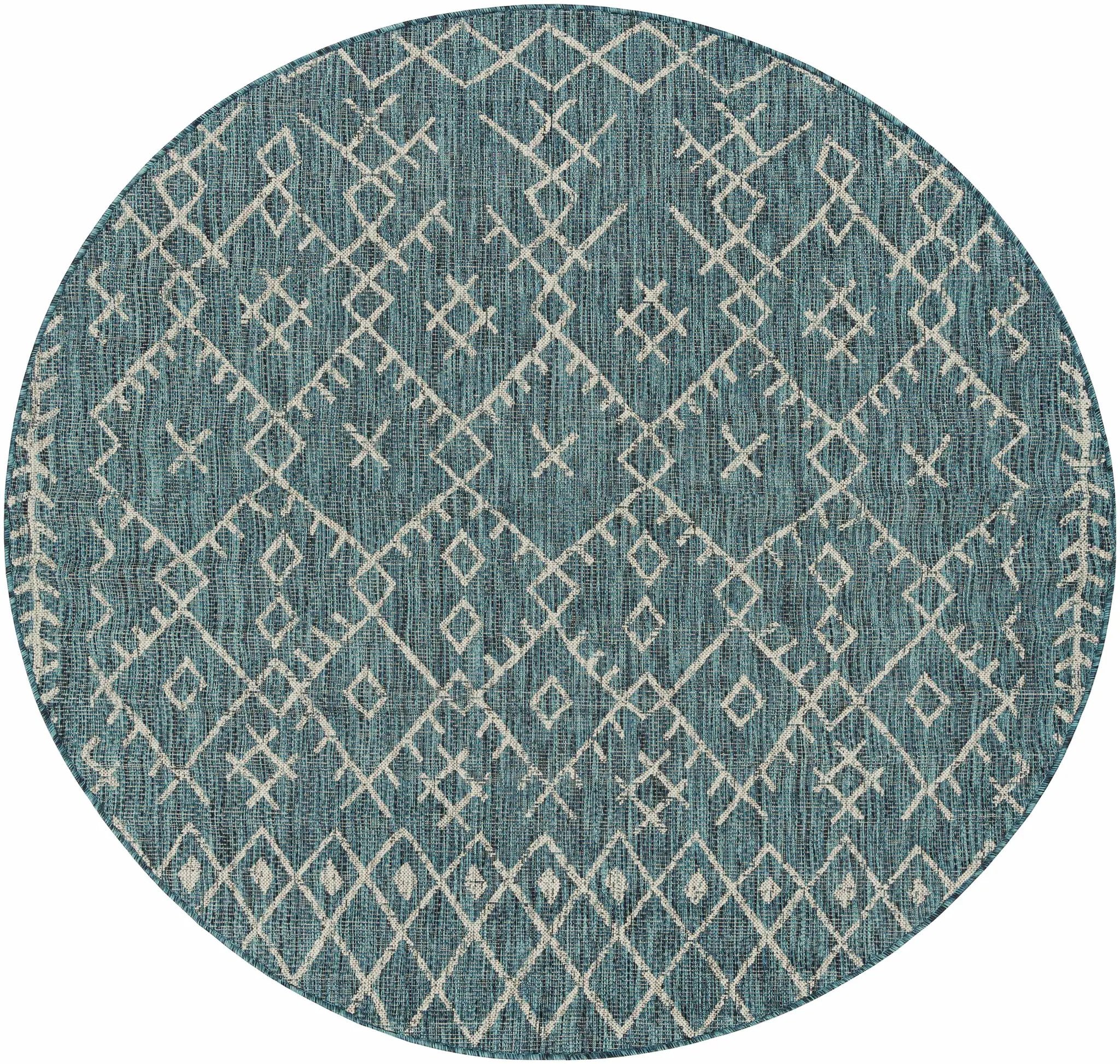 Maunawili Aqua Nordic Outdoor Rug by Boutique Rugs