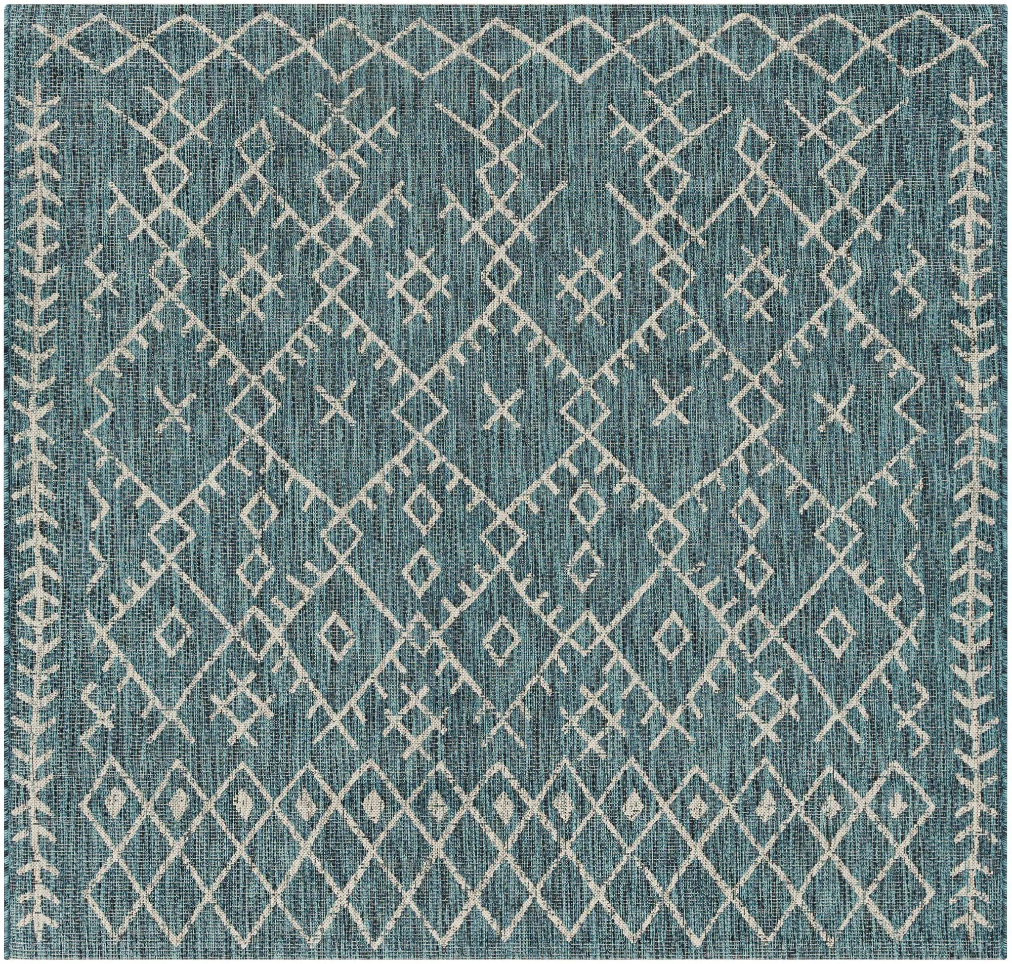 Maunawili Aqua Nordic Outdoor Rug by Boutique Rugs