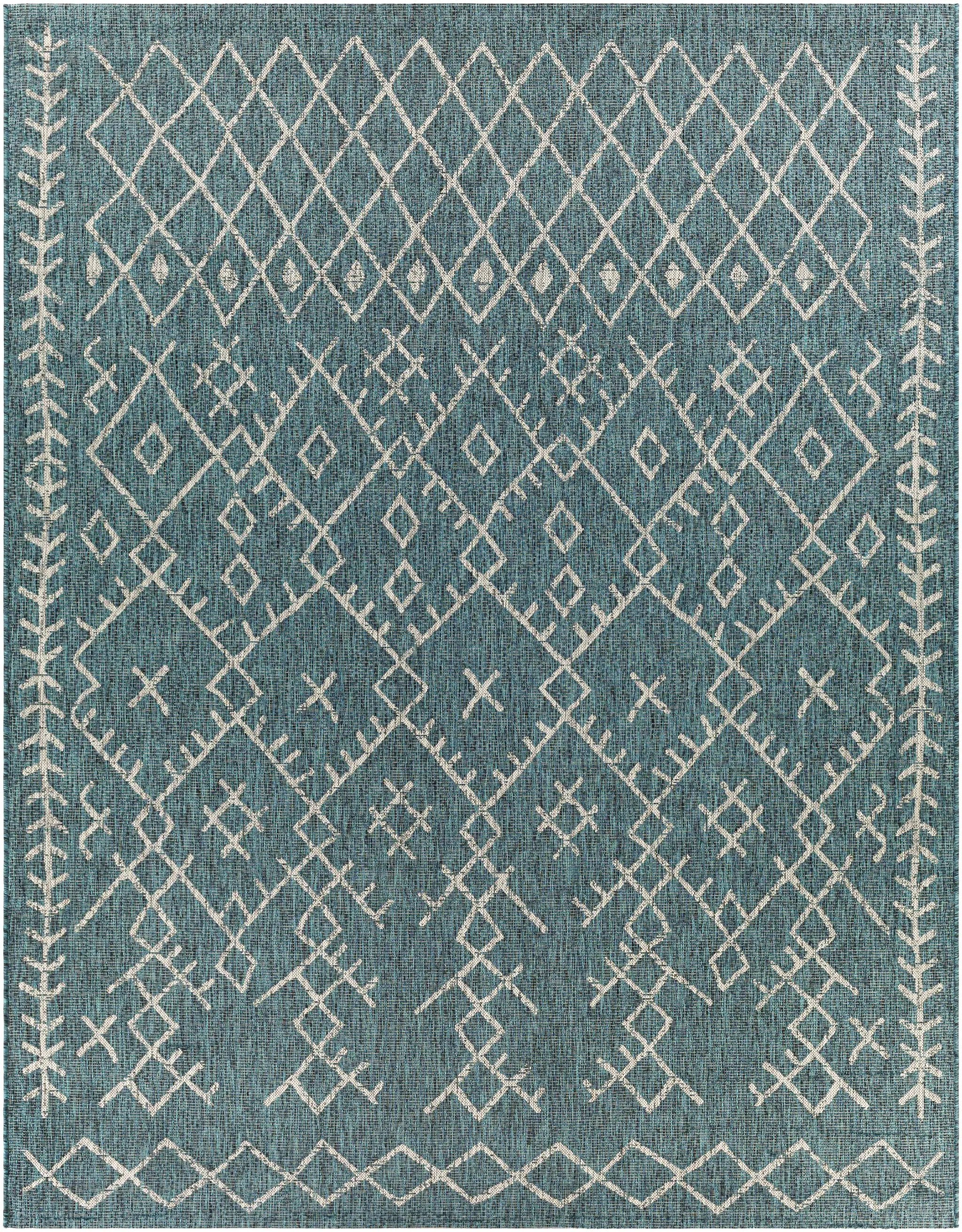 Maunawili Aqua Nordic Outdoor Rug by Boutique Rugs