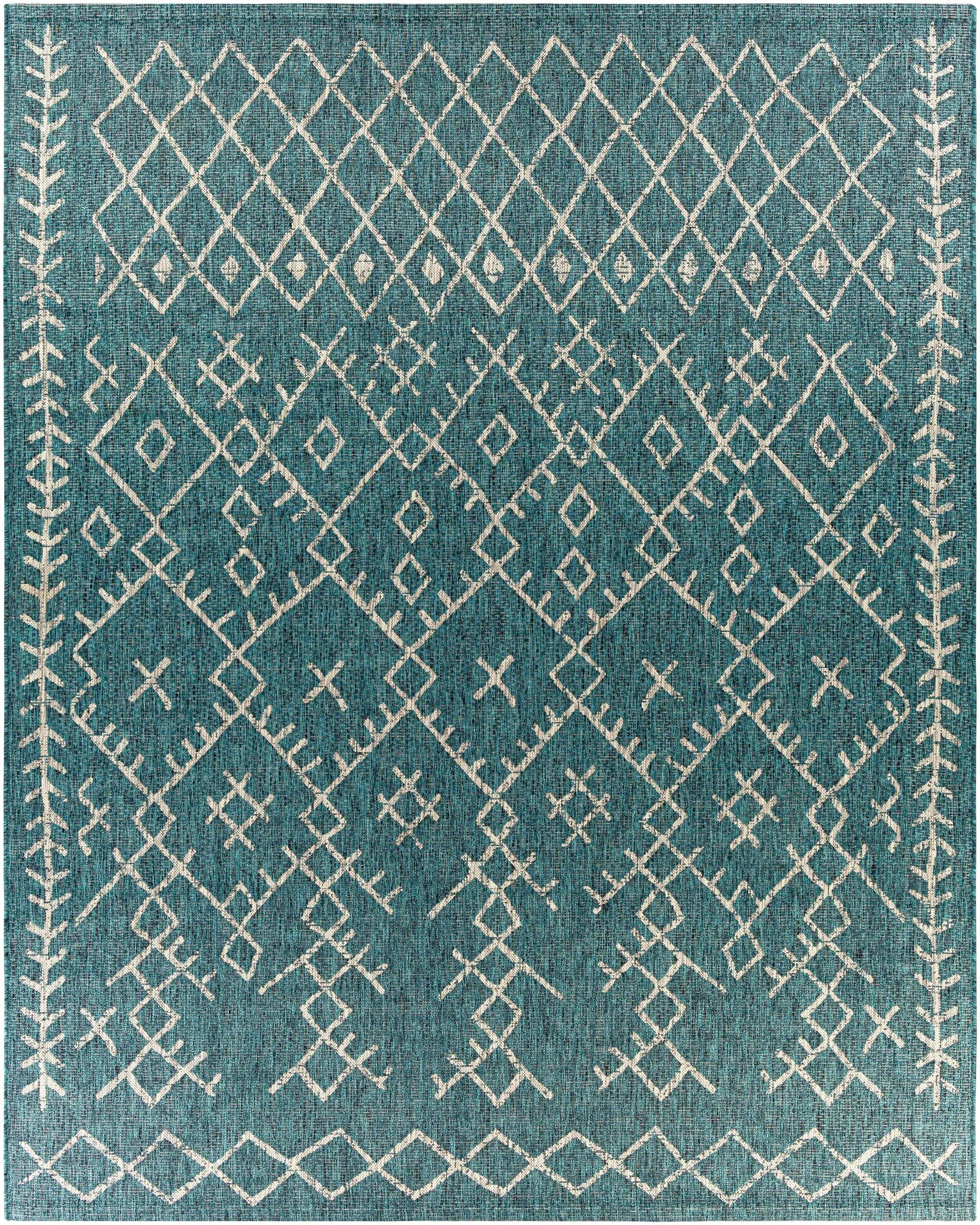 Maunawili Aqua Nordic Outdoor Rug by Boutique Rugs