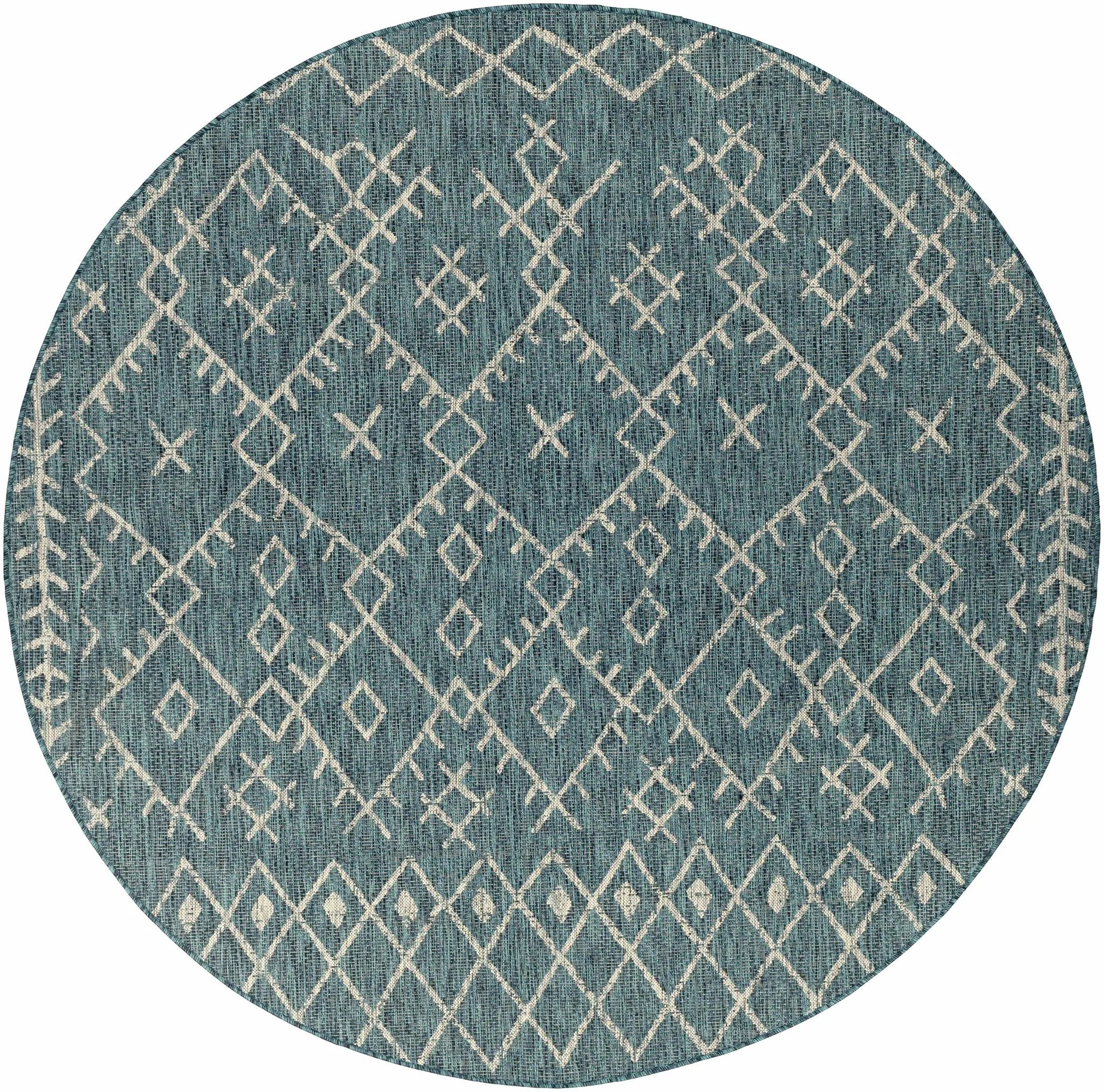 Maunawili Aqua Nordic Outdoor Rug by Boutique Rugs
