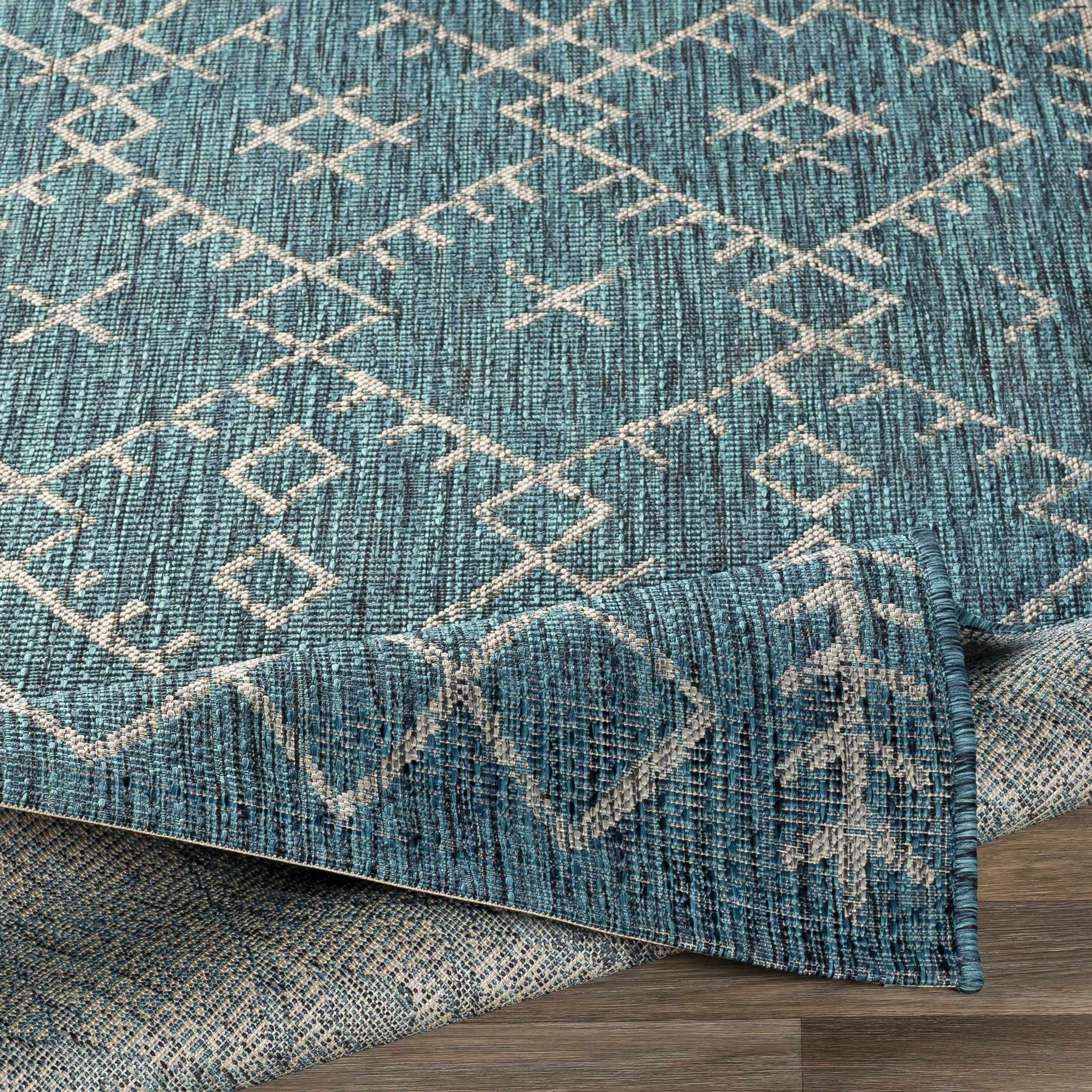 Maunawili Aqua Nordic Outdoor Rug by Boutique Rugs
