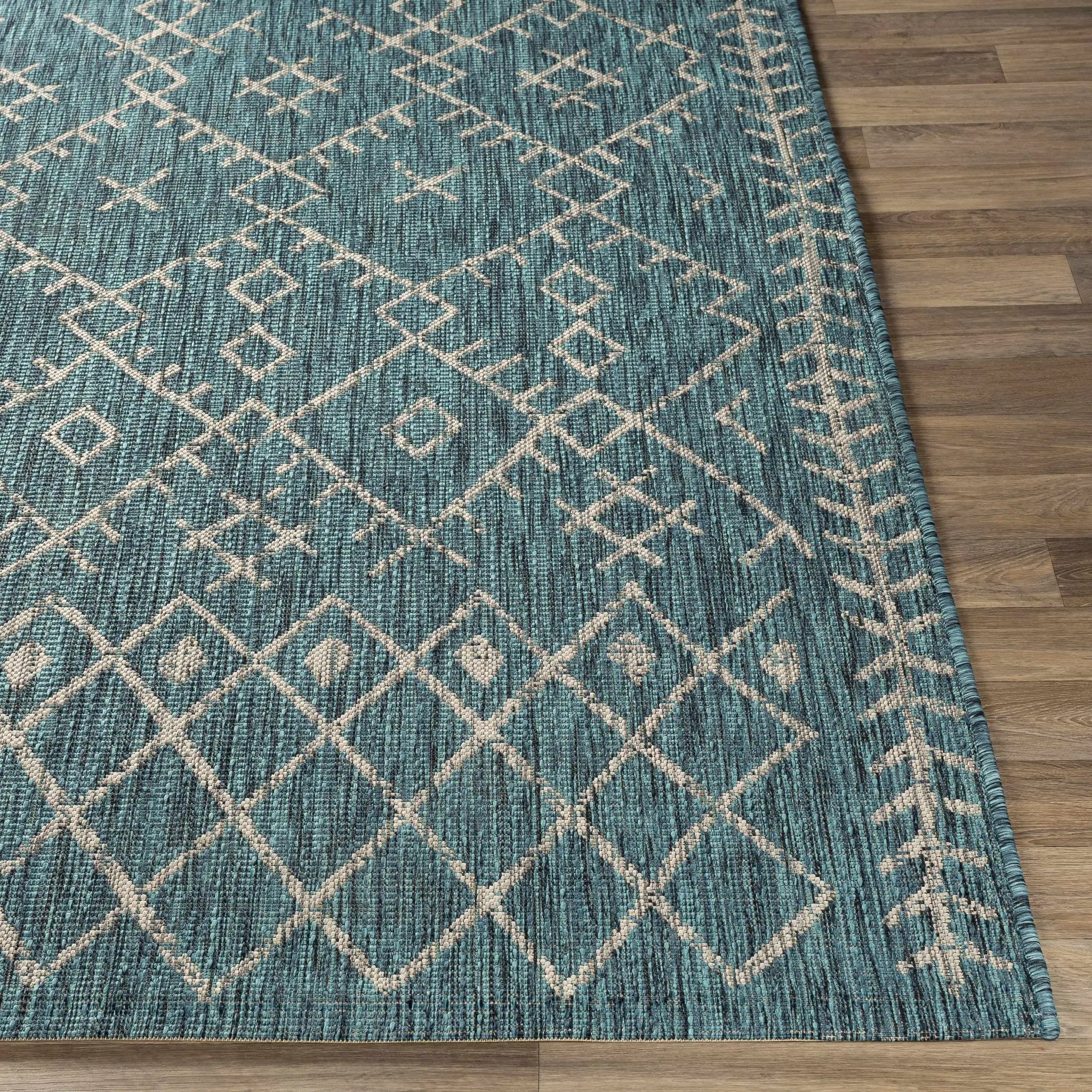 Maunawili Aqua Nordic Outdoor Rug by Boutique Rugs