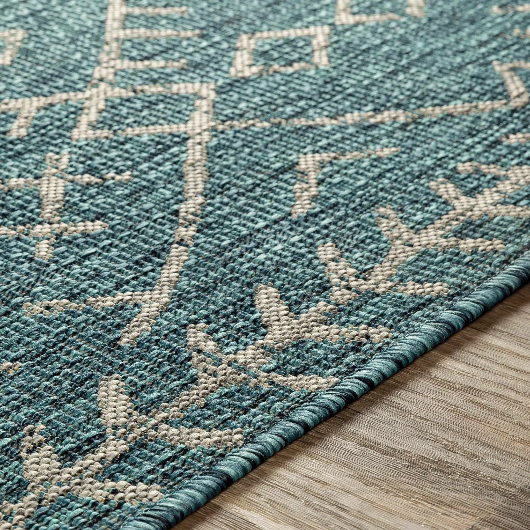 Maunawili Aqua Nordic Outdoor Rug by Boutique Rugs