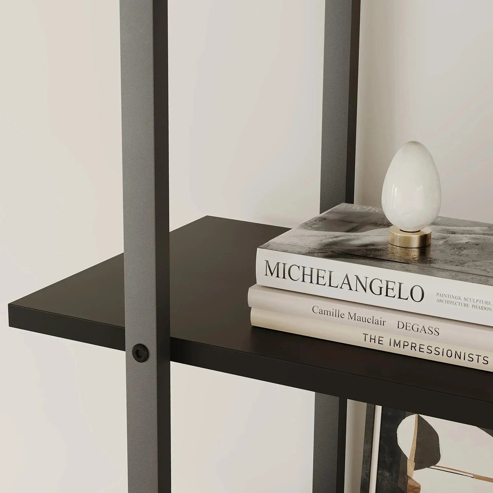 Rattan 5 Tier Bookshelf with Open Storage, 71 Inch Black Bookcase by House Of Avana
