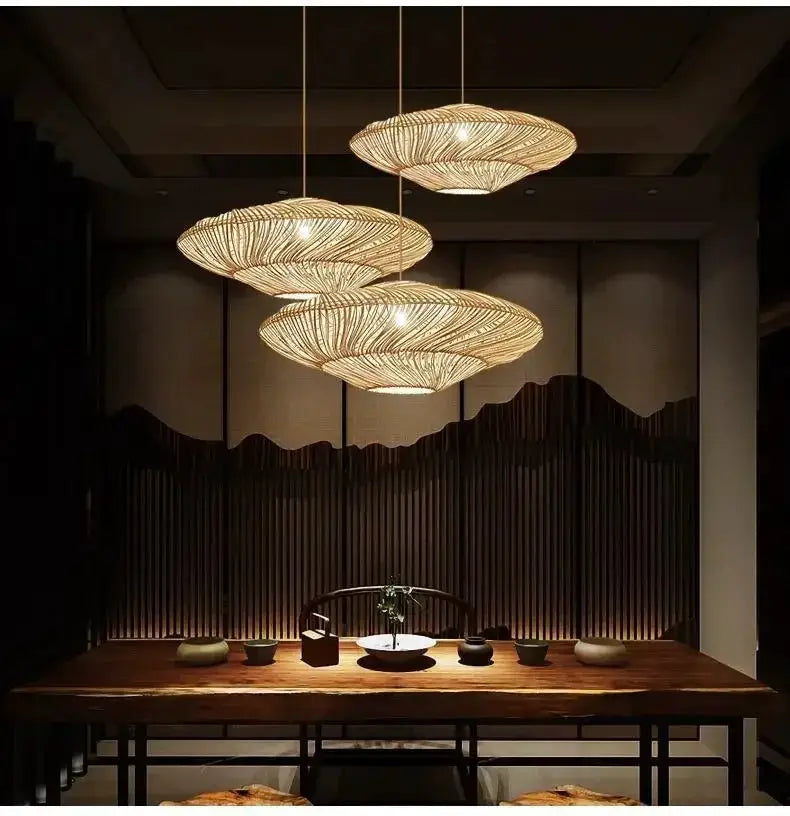 Rattan Chandelier Large by House Of Avana