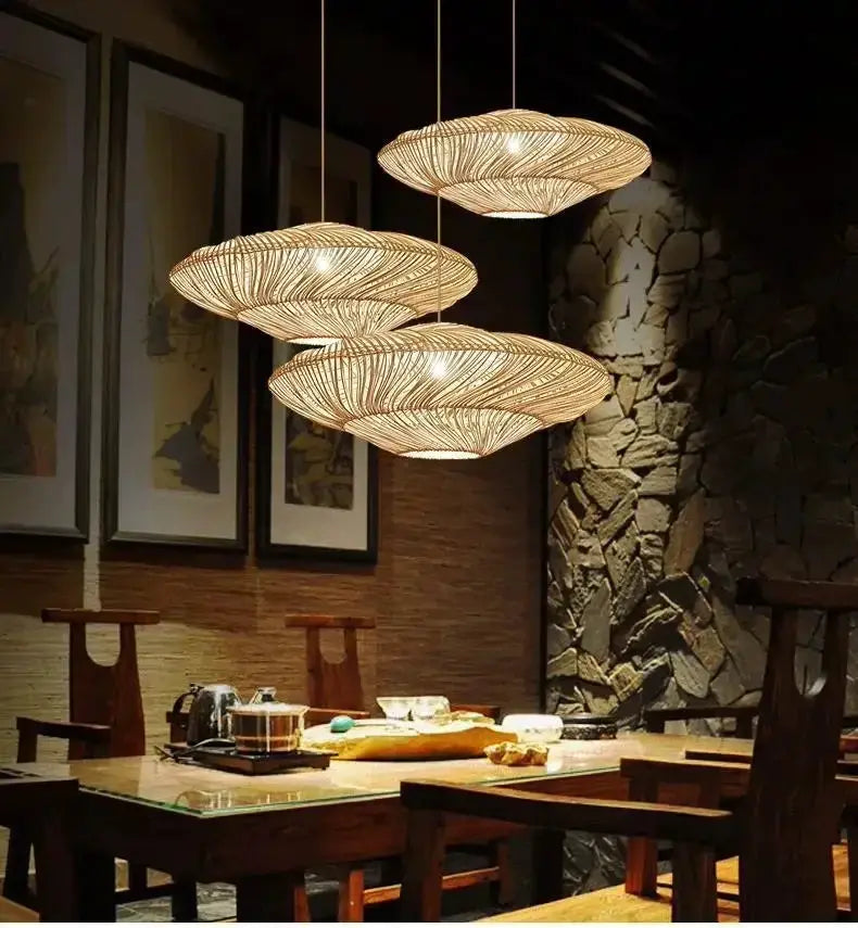 Rattan Chandelier Large by House Of Avana