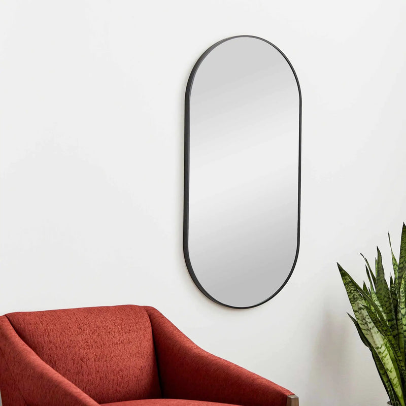 Hagenburg Black Iron Frame Mirror by Boutique Rugs