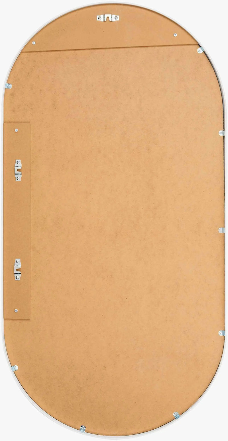 Hagenburg White Iron Frame Mirror by Boutique Rugs