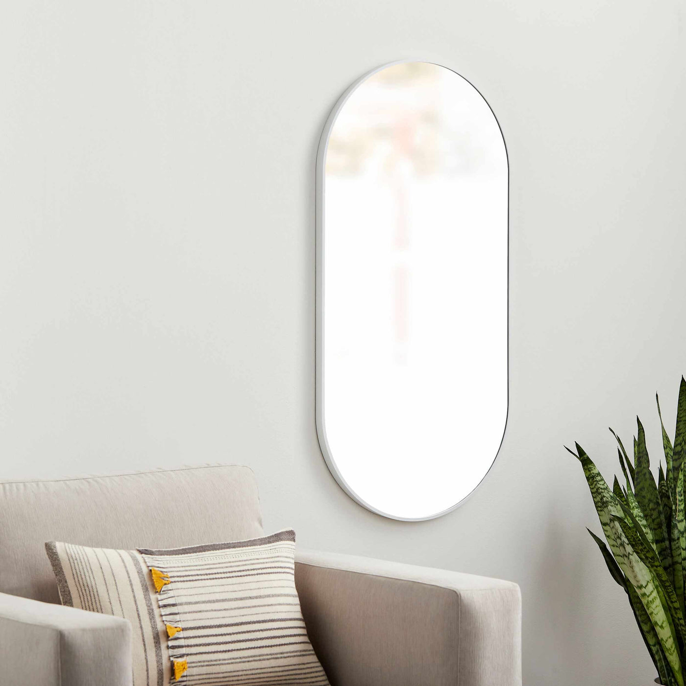 Hagenburg White Iron Frame Mirror by Boutique Rugs