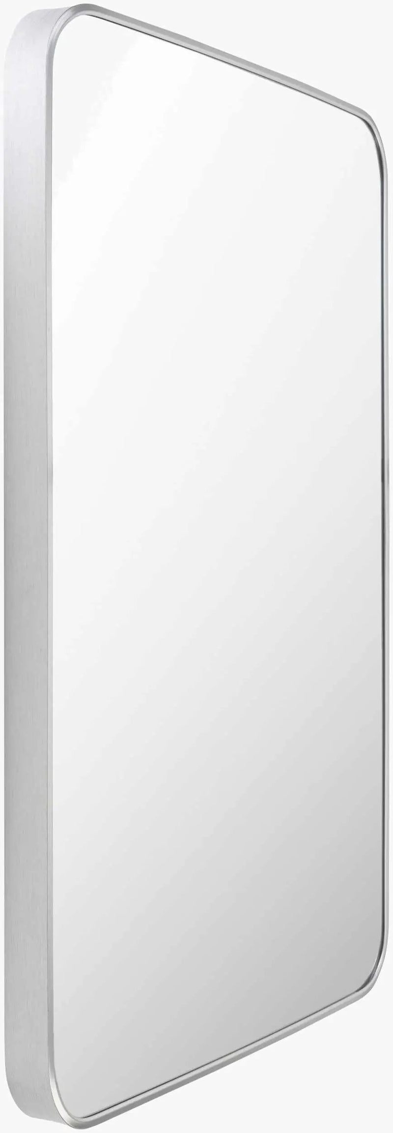 Sustinente Silver Gray Carved Mirror by Boutique Rugs