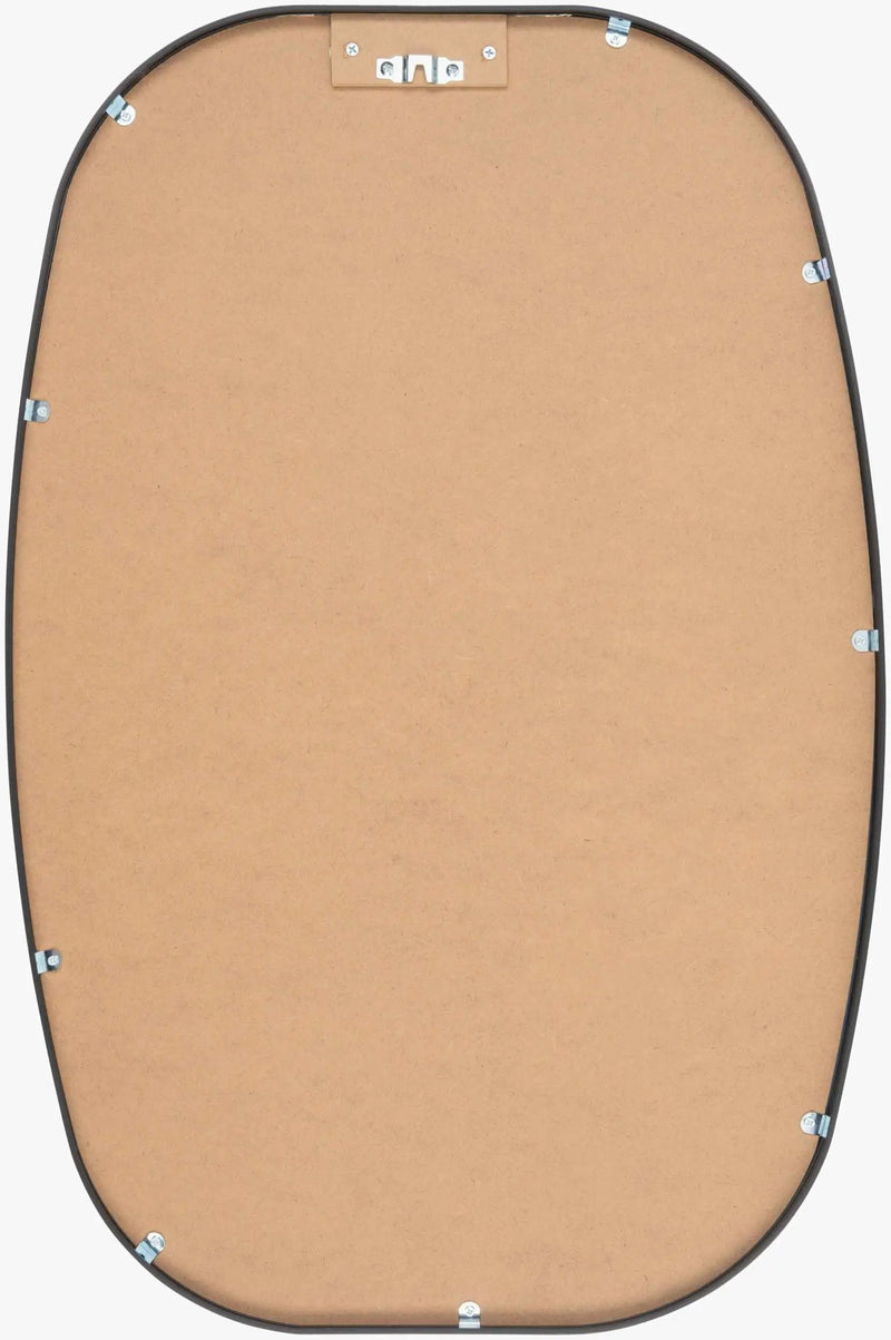 Kopparberg Black Gold Frame Round Mirror by Boutique Rugs