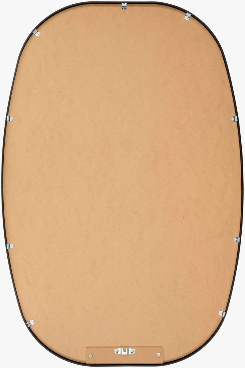Kopparberg Black Gold Frame Round Mirror by Boutique Rugs