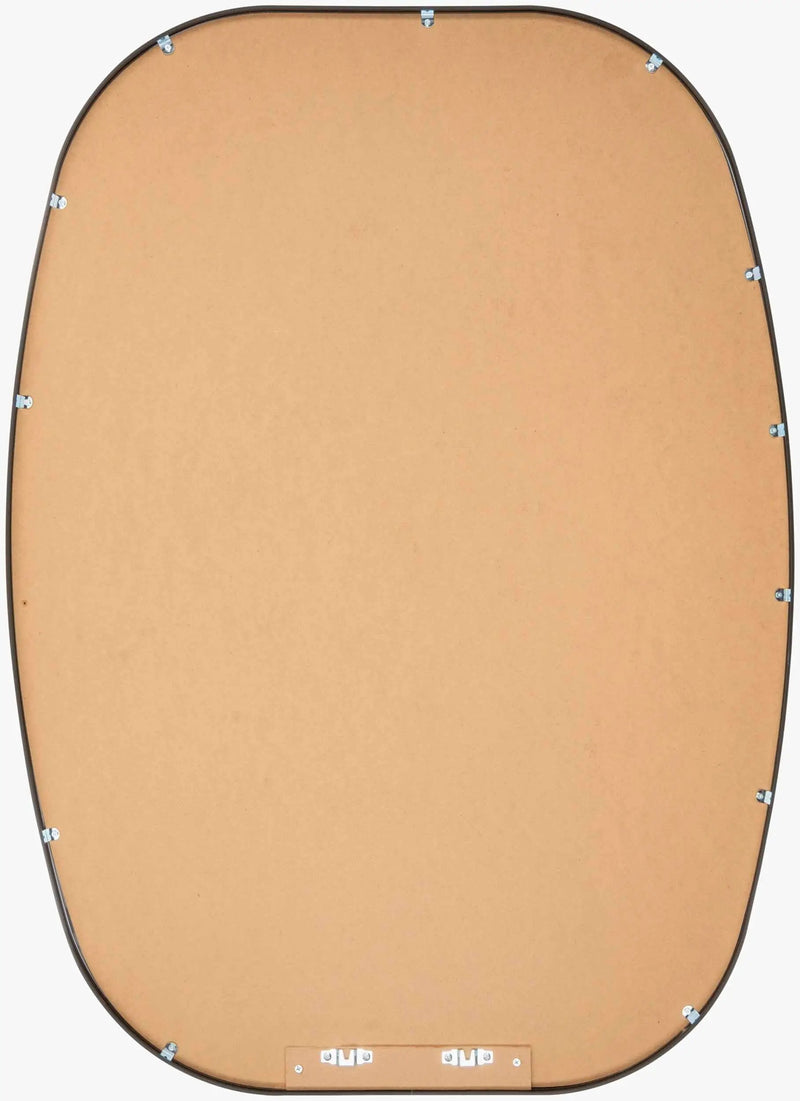 Kopparberg Black Gold Frame Round Mirror by Boutique Rugs