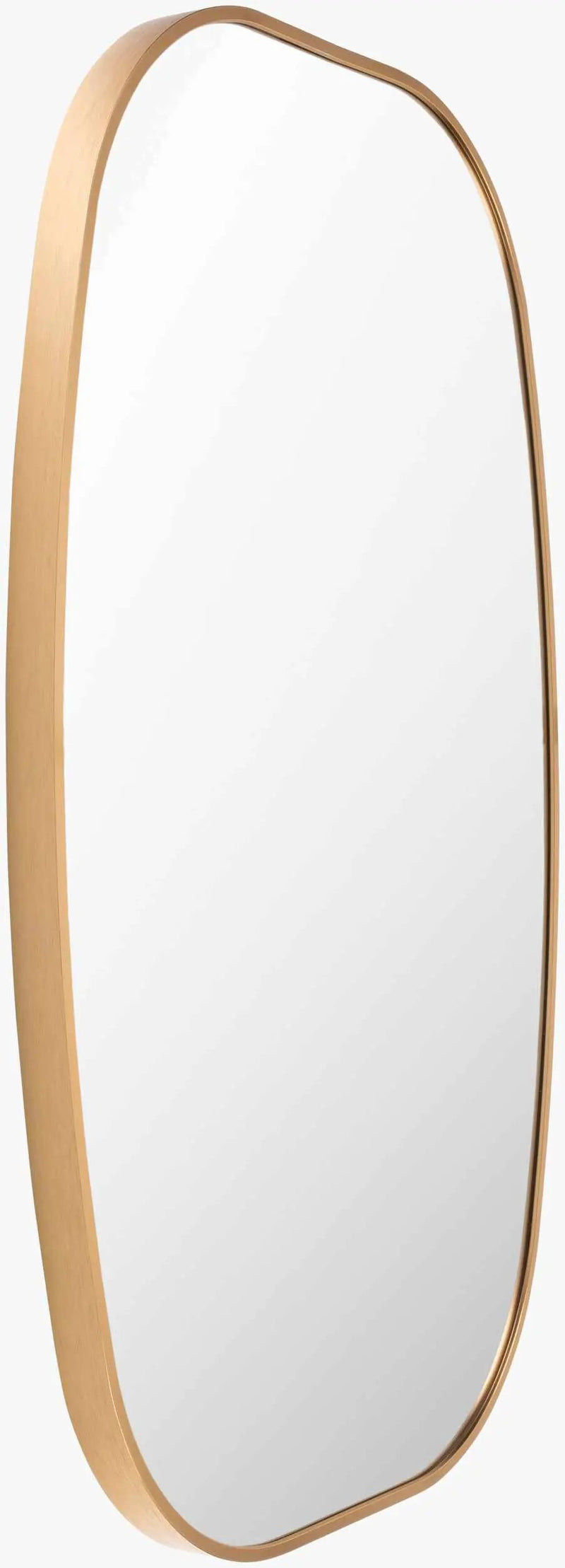Kopparberg Gold Frame Round Mirror by Boutique Rugs