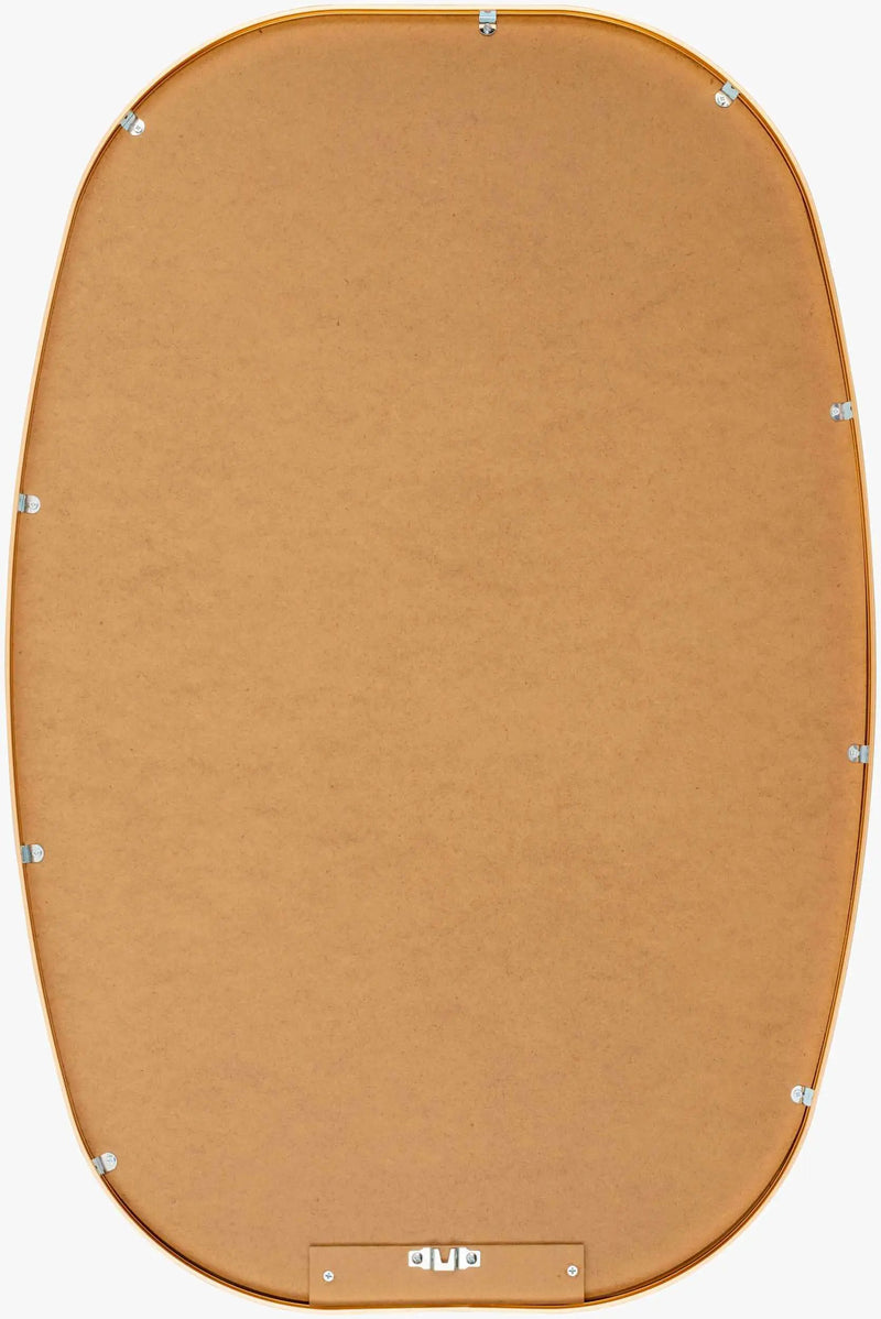 Kopparberg Gold Frame Round Mirror by Boutique Rugs