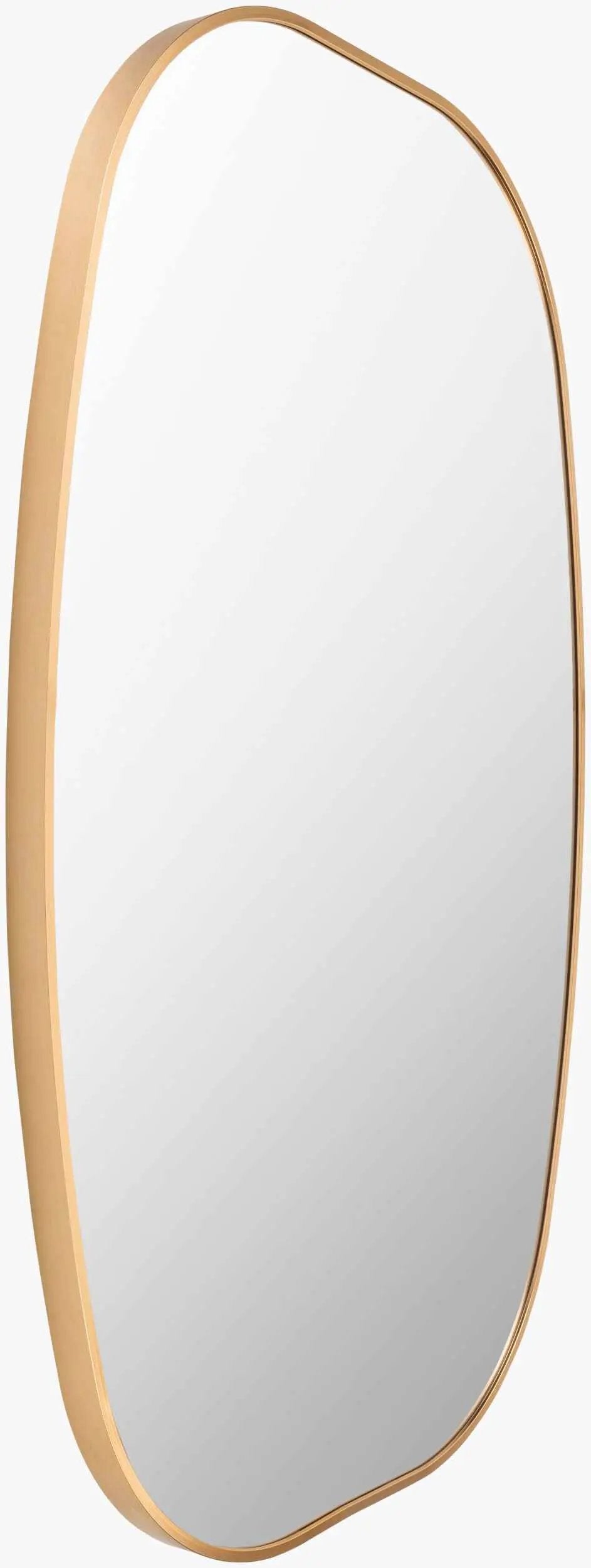 Kopparberg Gold Frame Round Mirror by Boutique Rugs