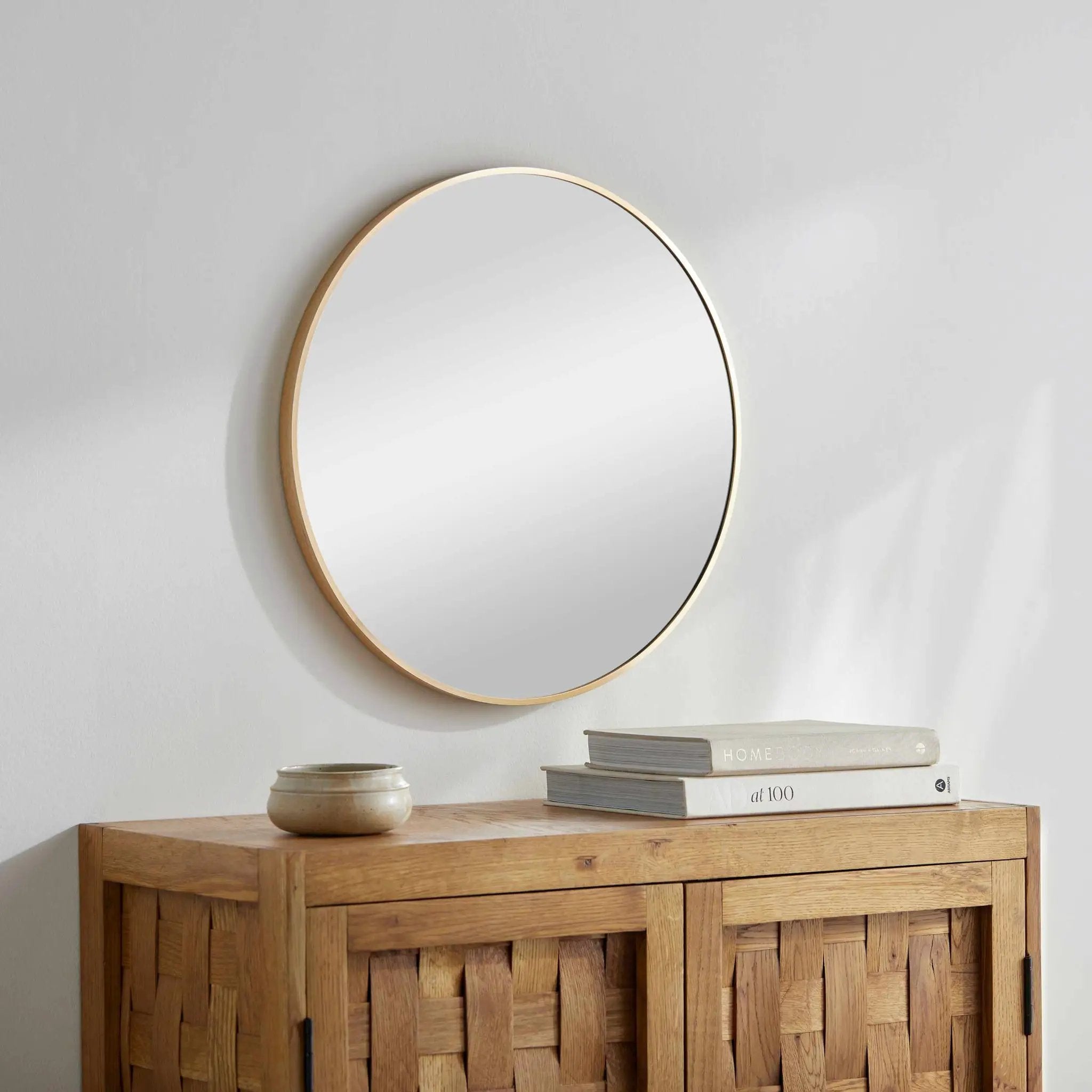 Pontalina Round Gold Mirror by Boutique Rugs