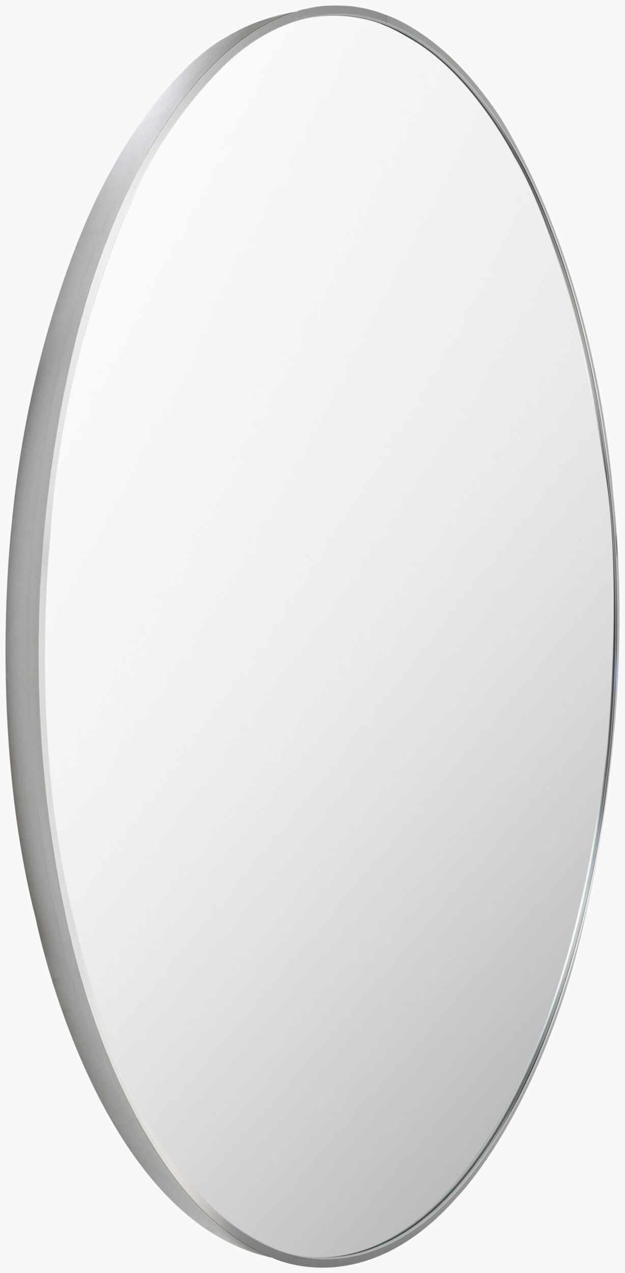 Pontalina Round Silver Gray Mirror by Boutique Rugs