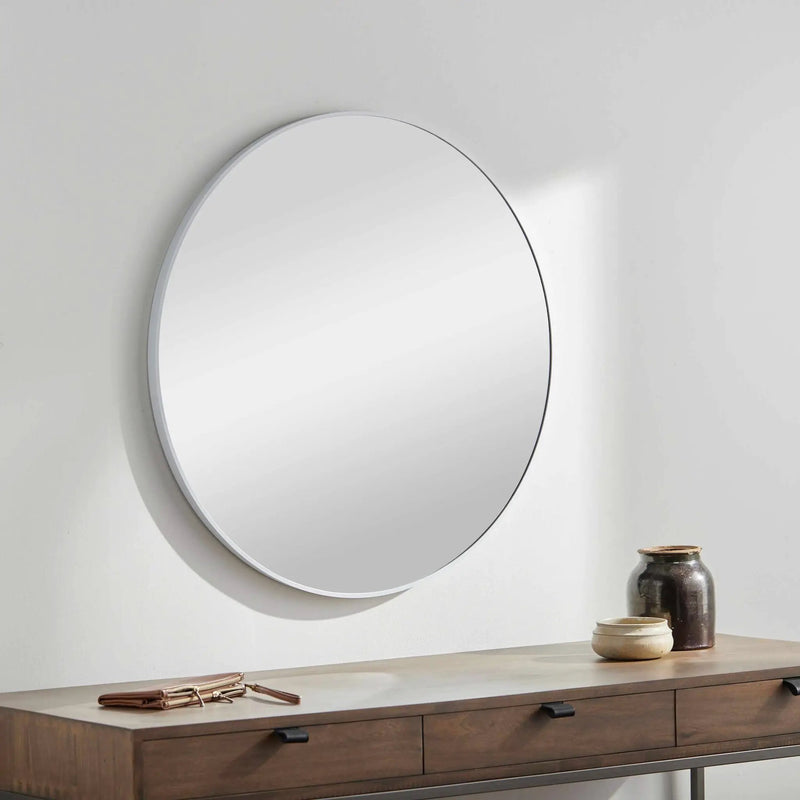 Pontalina Round White Mirror - Clearance by Boutique Rugs