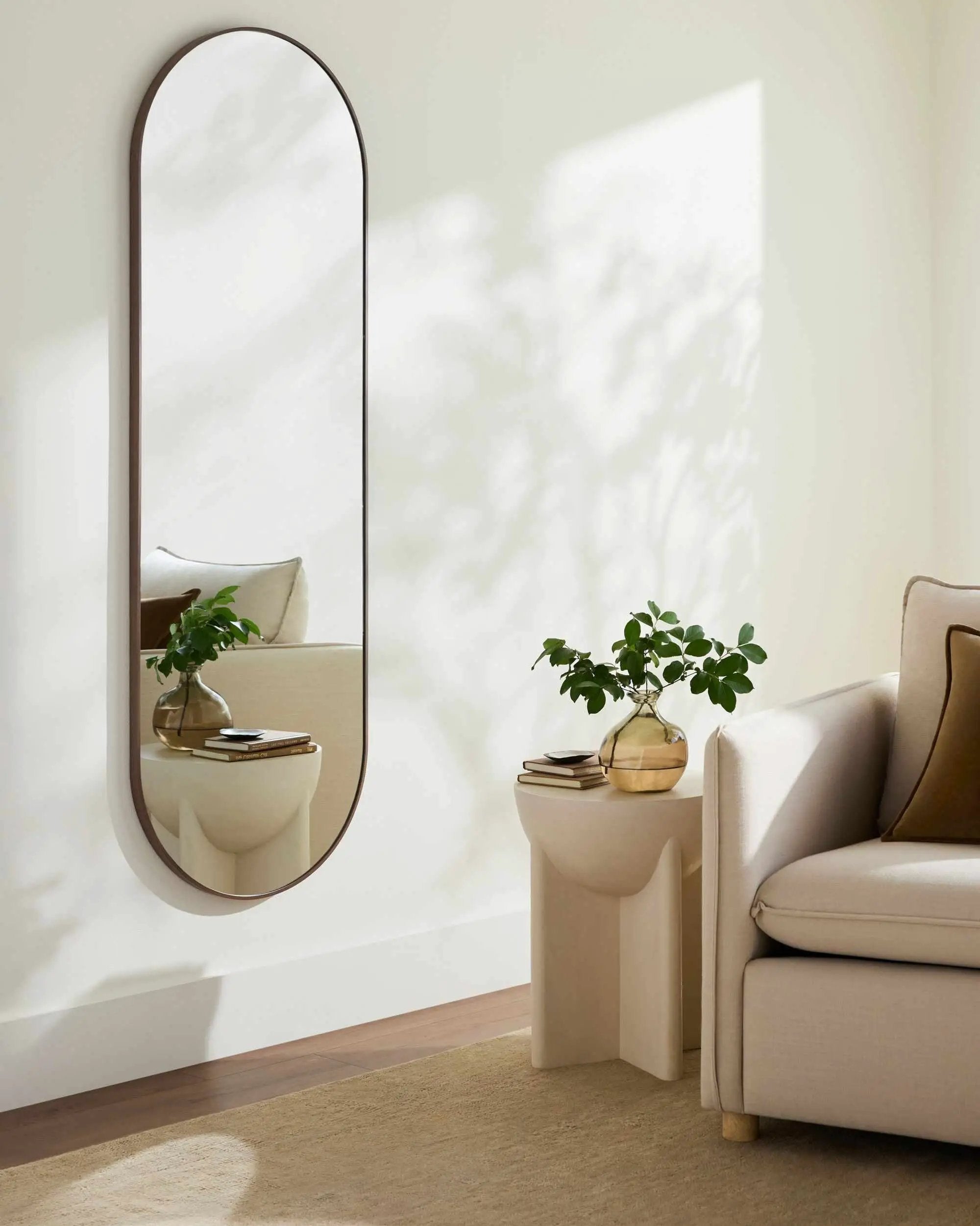 Marmelete Dark Brown Mirror by Boutique Rugs