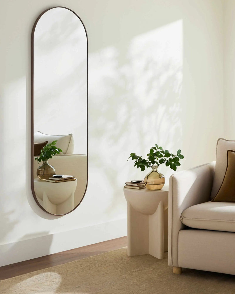Marmelete Dark Brown Mirror by Boutique Rugs