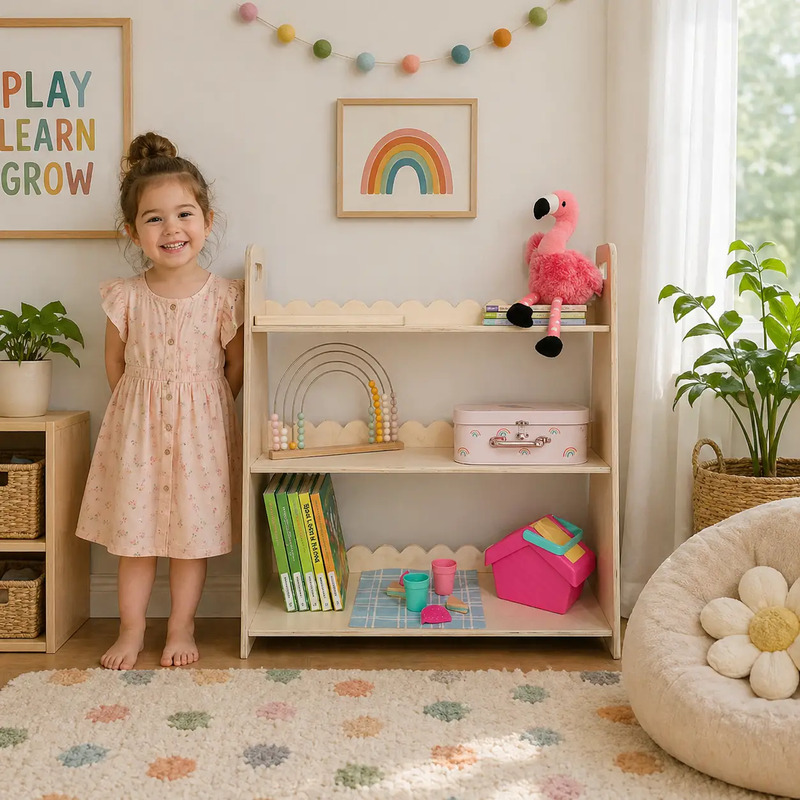 RAY- Scalloped Toy Shelf by Bush Acres
