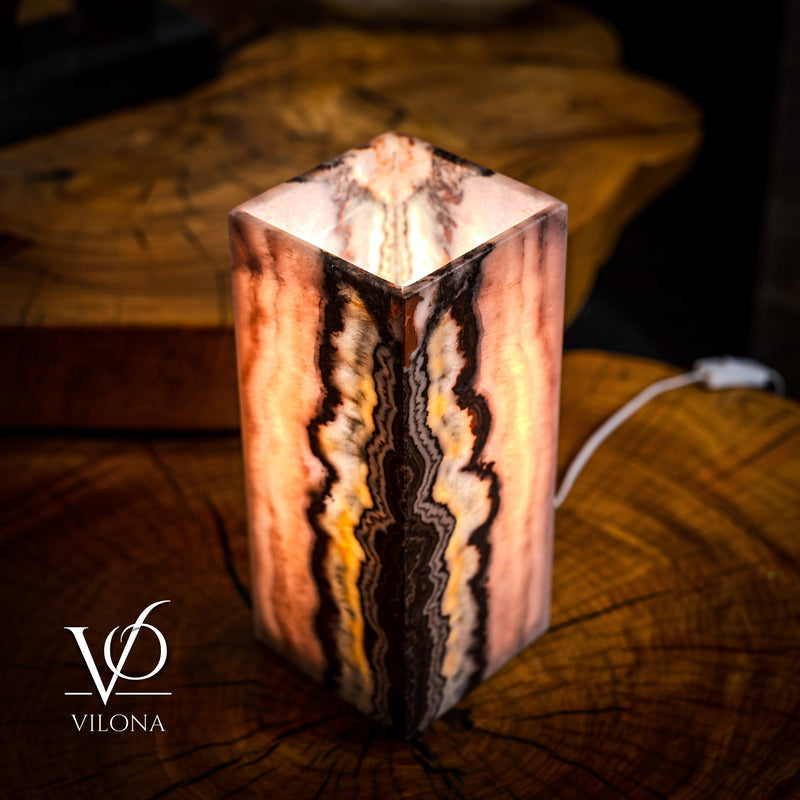 Razzberry Rosa Onyx Lamp (Table Lamp #4), photo 3 of 6