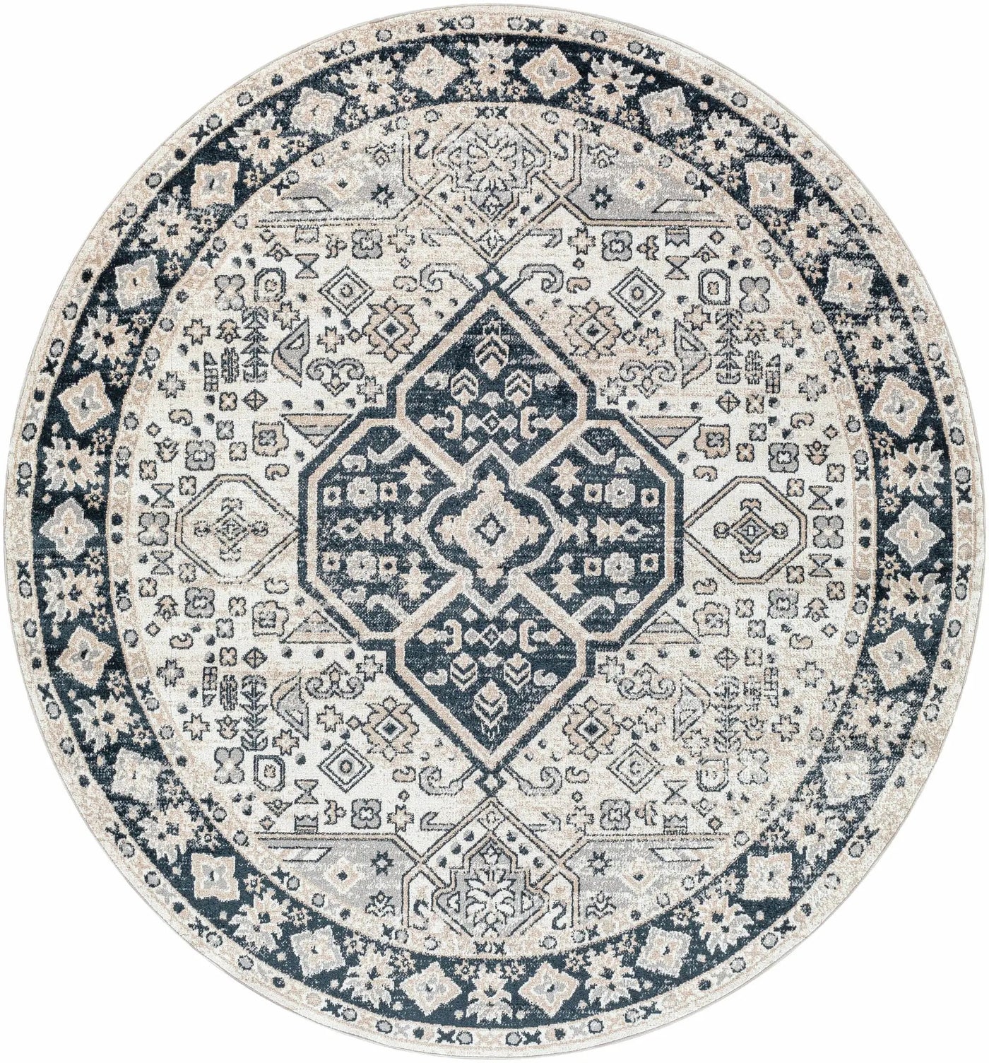 Cabacungan Cream & Gray Washable Area Rug - Clearance by Boutique Rugs