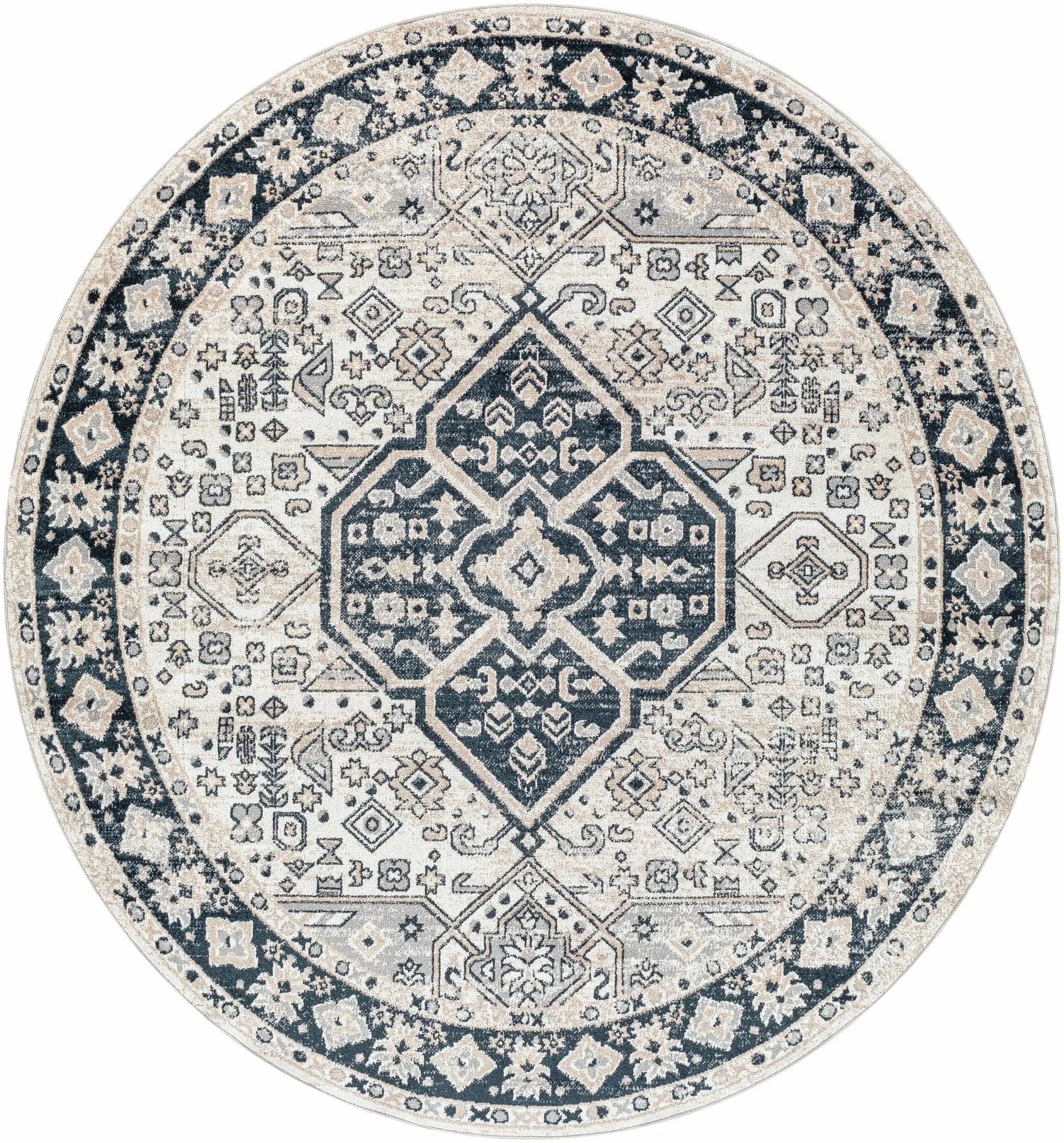 Cabacungan Cream & Gray Washable Area Rug - Clearance by Boutique Rugs