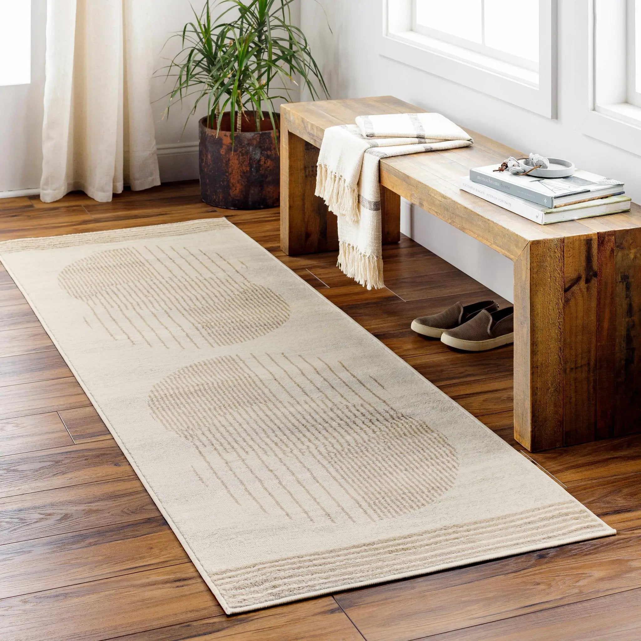 Zeke Geometric Nutmeg Rug - Clearance by Boutique Rugs