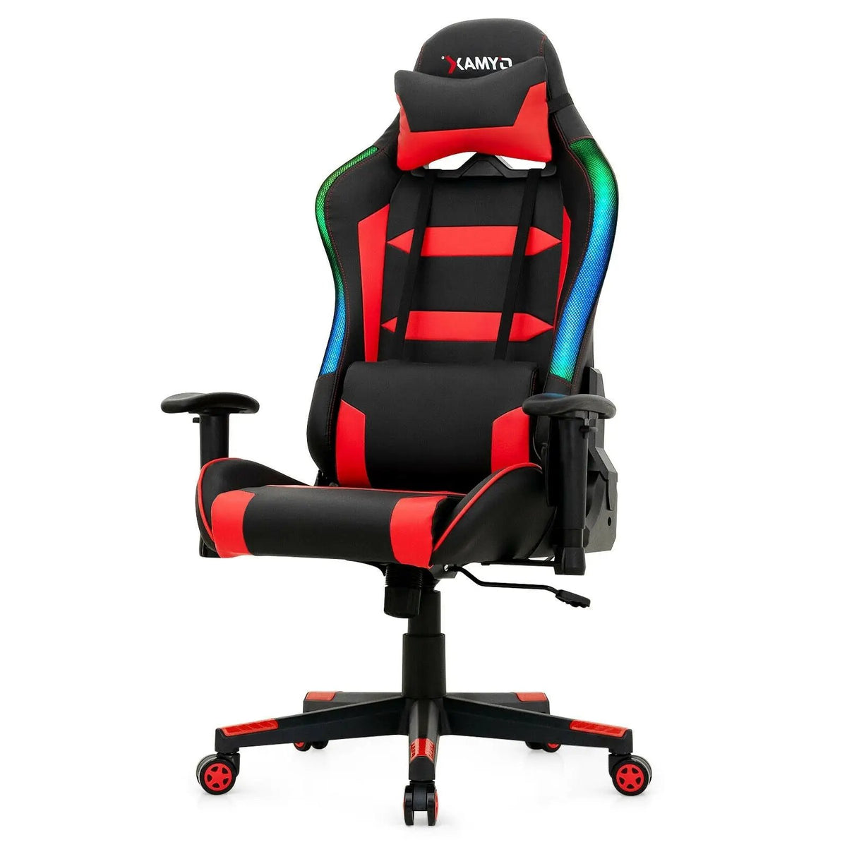 Adjustable Swivel Gaming Chair with LED Lights and Remote by DirectDeals