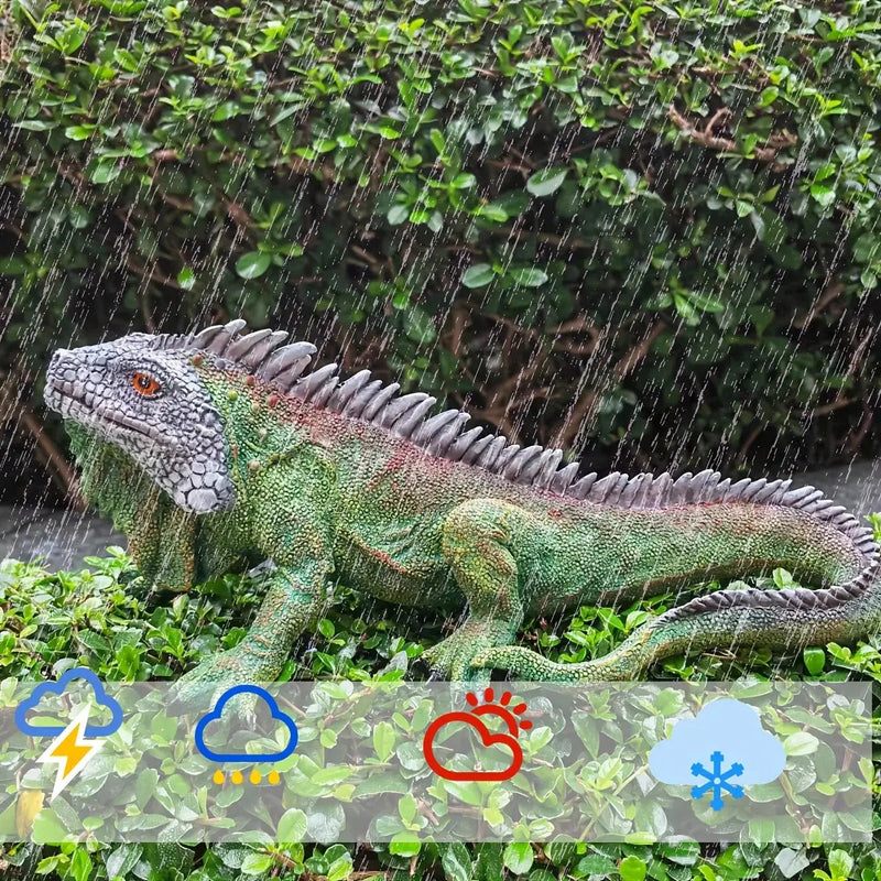 Realistic Iguana Garden Statue Detailed Lizard Decor by House Of Avana
