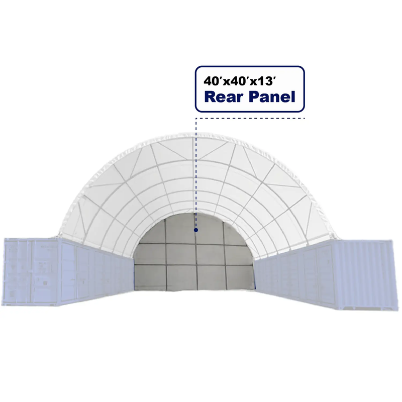 Back Wall for Container Canopy Shelter 40'x40'x13' by Chery Industrial