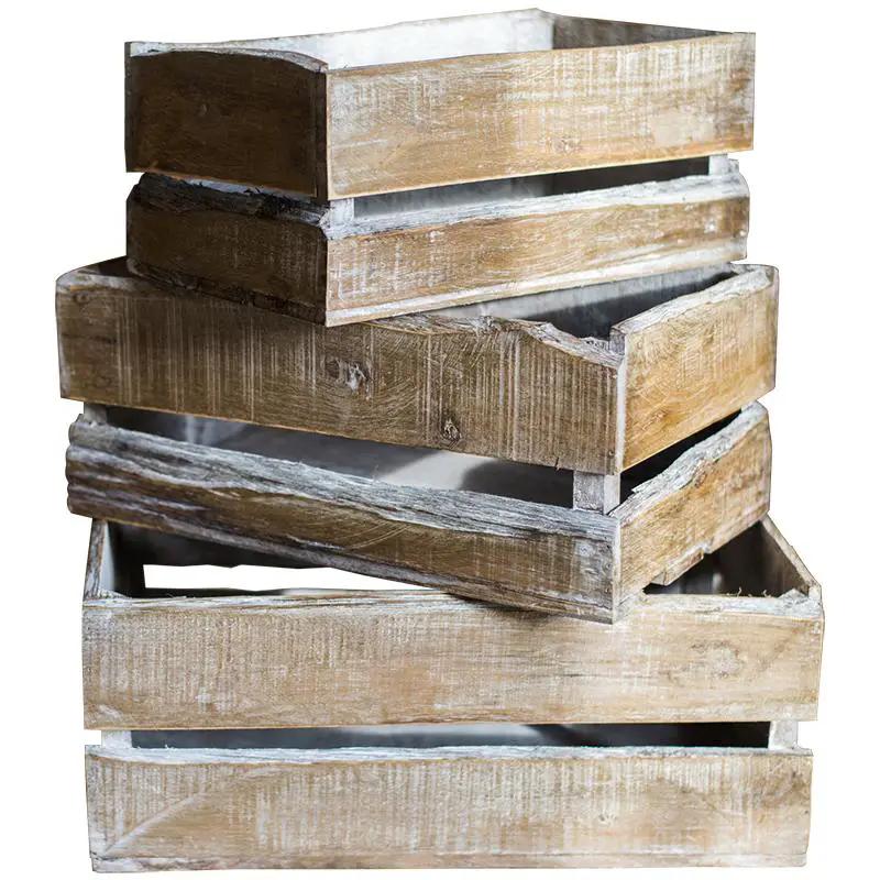Rectangular Solid Wood Crates by RusticReach