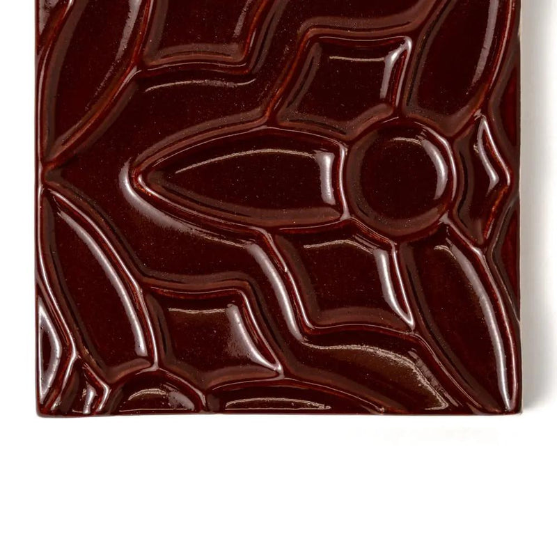Red Glossy Barcelona Ceramic Accent Tiles 4x8 closeup 4