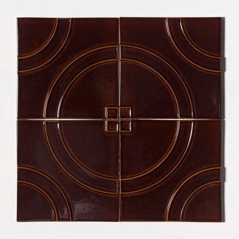 Red Glossy Ceramic Accent Tiles 8x8 room scene