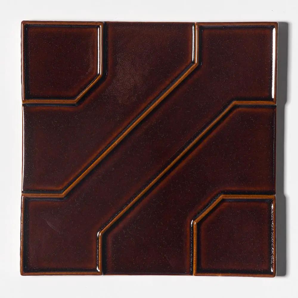 Red Glossy Ceramic Accent Tiles 8x8