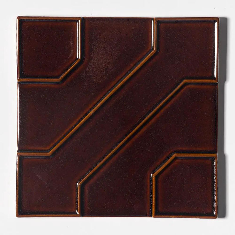 Red Glossy Ceramic Accent Tiles 8x8