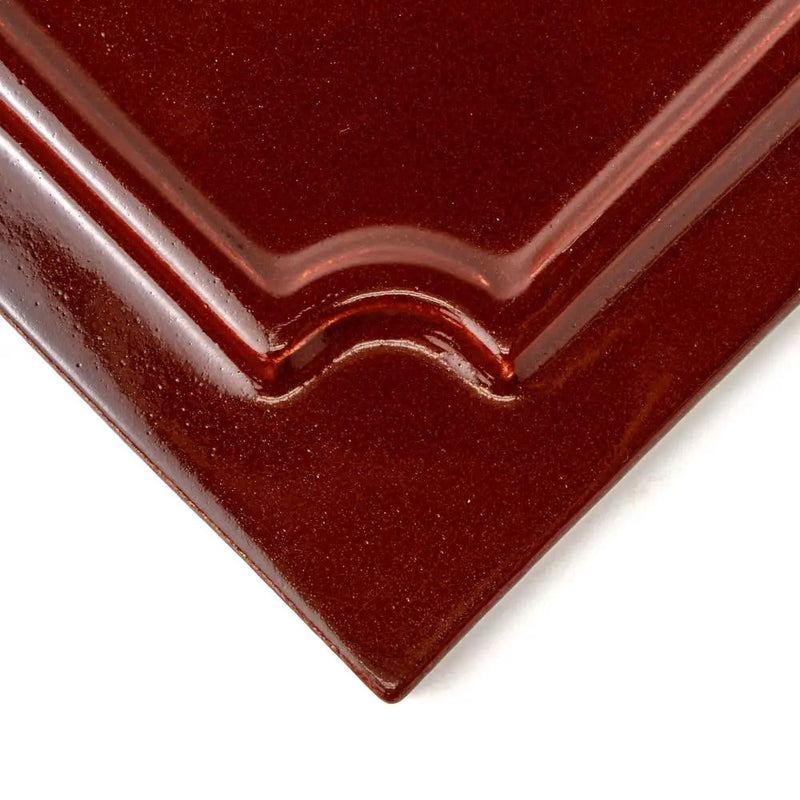 Red Glossy Era Ombre Ceramic Accent Tiles 6x6 closeup 3