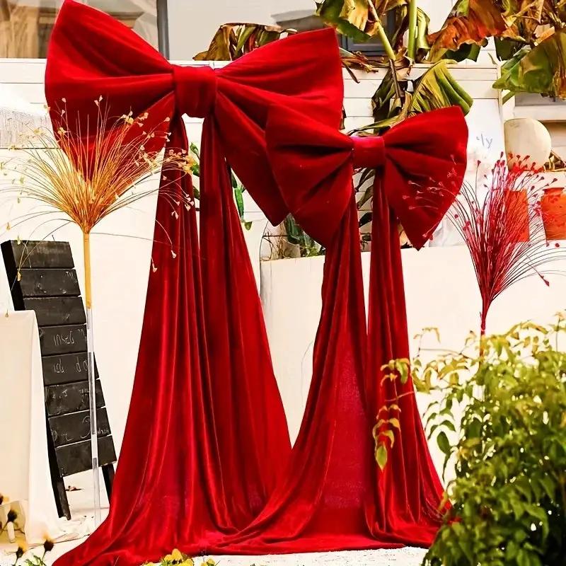 Red Ribbon Party Decoration, Large, High-Quality Bow for Special Occasions by House Of Avana