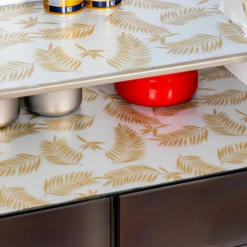 Refrigerator Pad - Non-Slip Golden Leaf Waterproof by House Of Avana