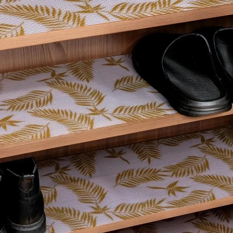 Refrigerator Pad - Non-Slip Golden Leaf Waterproof by House Of Avana