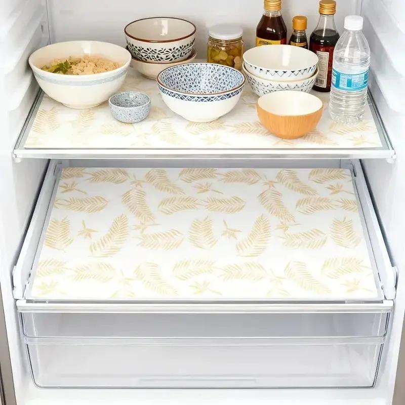 Refrigerator Pad - Non-Slip Golden Leaf Waterproof by House Of Avana