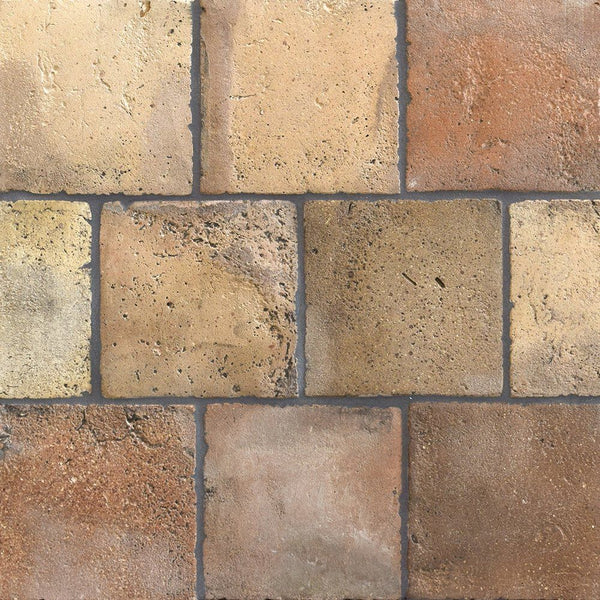 Regenerado Natural Square Terracotta Tiles 6x6