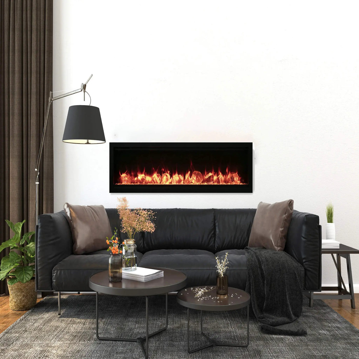 Remii Extra Slim Electric Fireplace [1027-35/45/65-XS] (SAK25687) by SAKSBY WHOLESALE