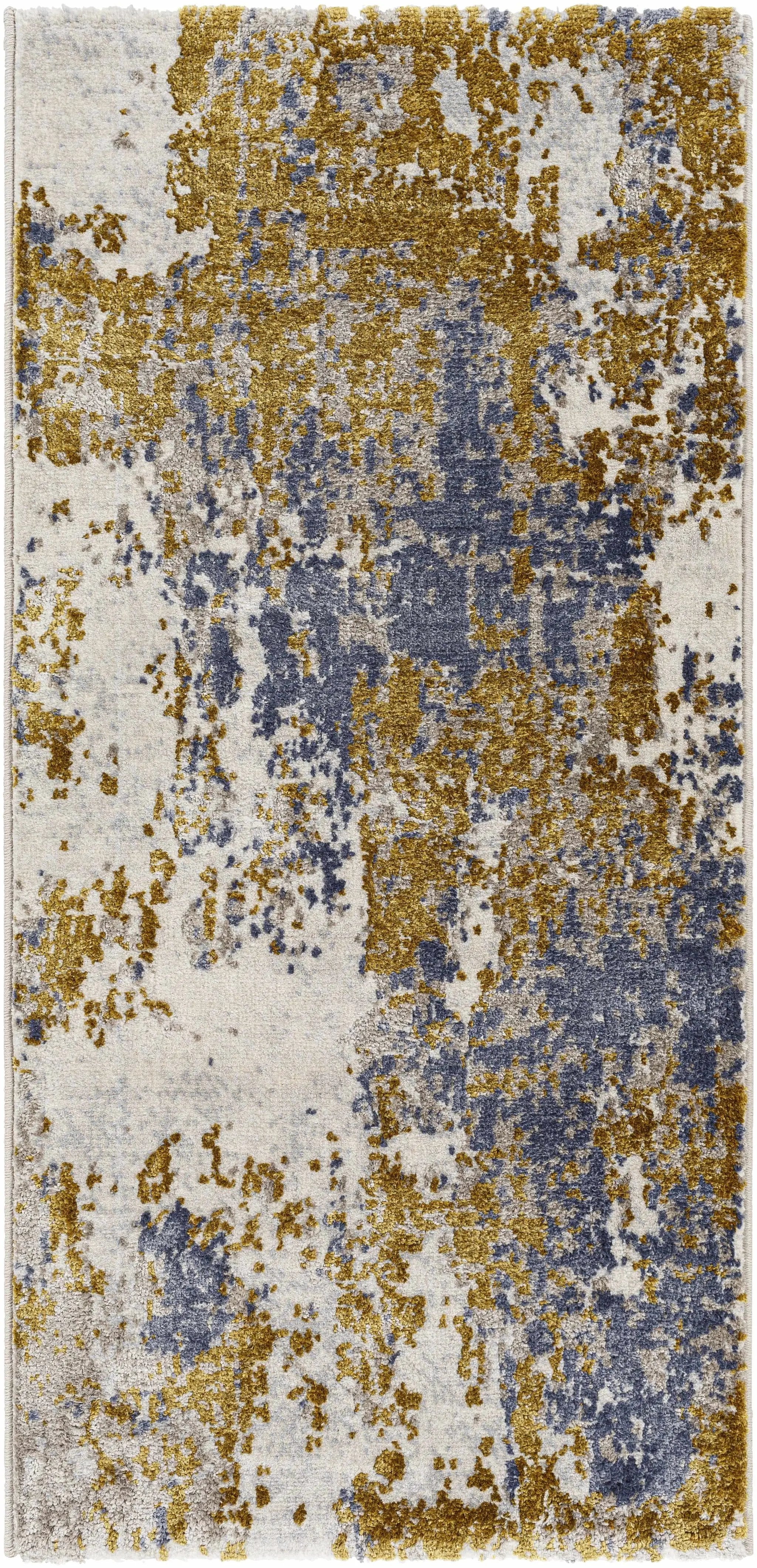 Maralal Mustard & Blue Area Rug - Clearance by Boutique Rugs