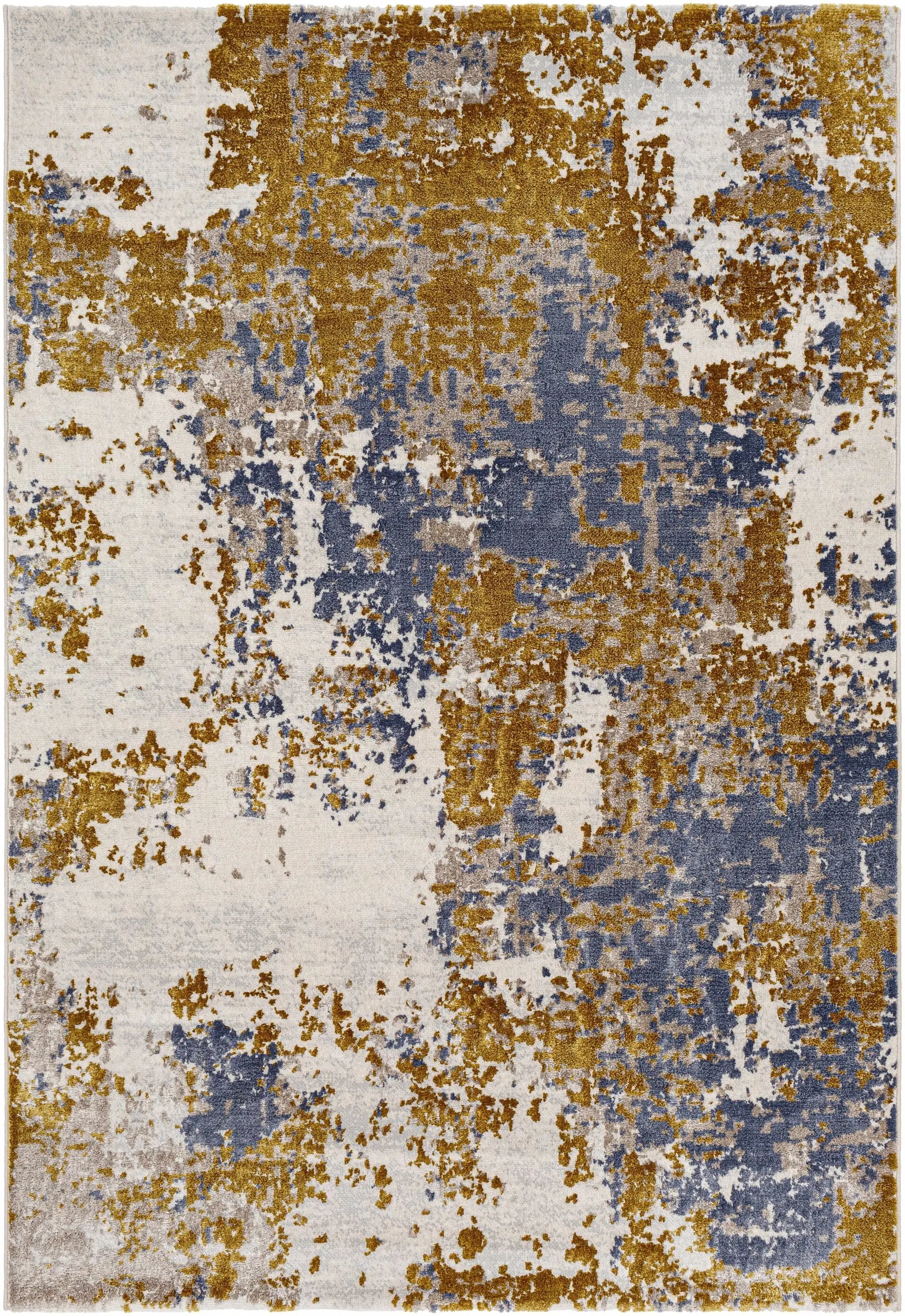 Maralal Mustard & Blue Area Rug - Clearance by Boutique Rugs